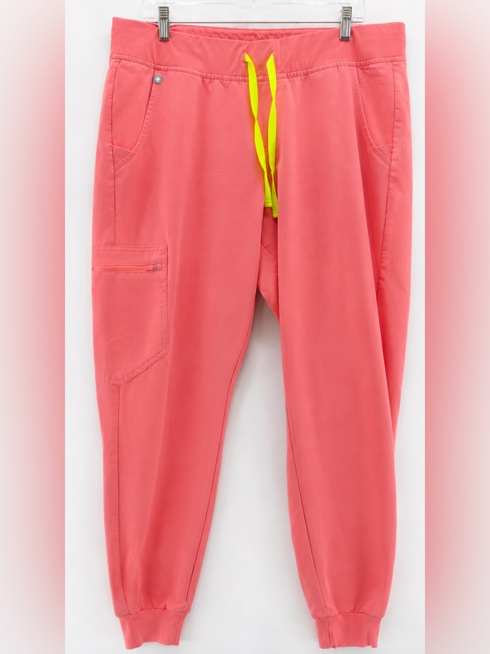 Figs Coral High Waisted Zamora Scrub Joggers Size XL